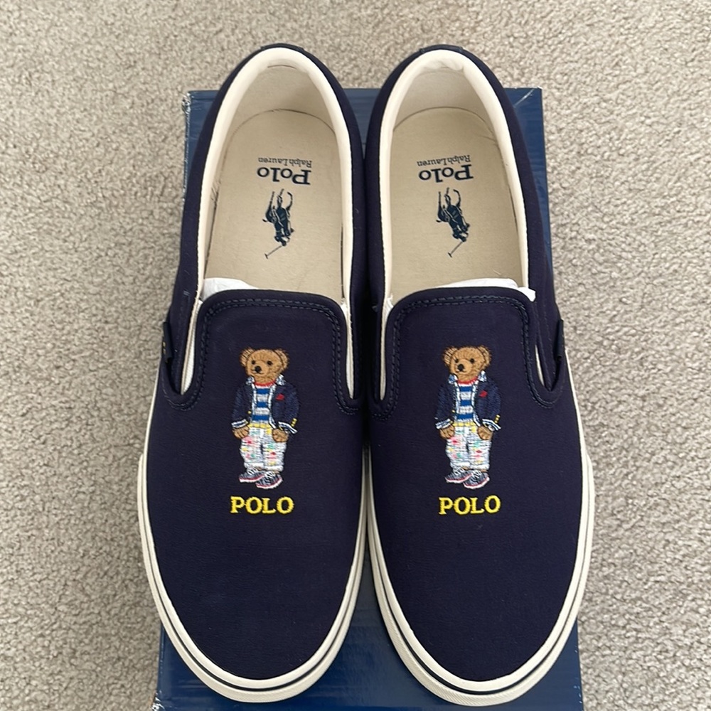 Ralph Lauren Keaton Slip Canvas Polo Bear